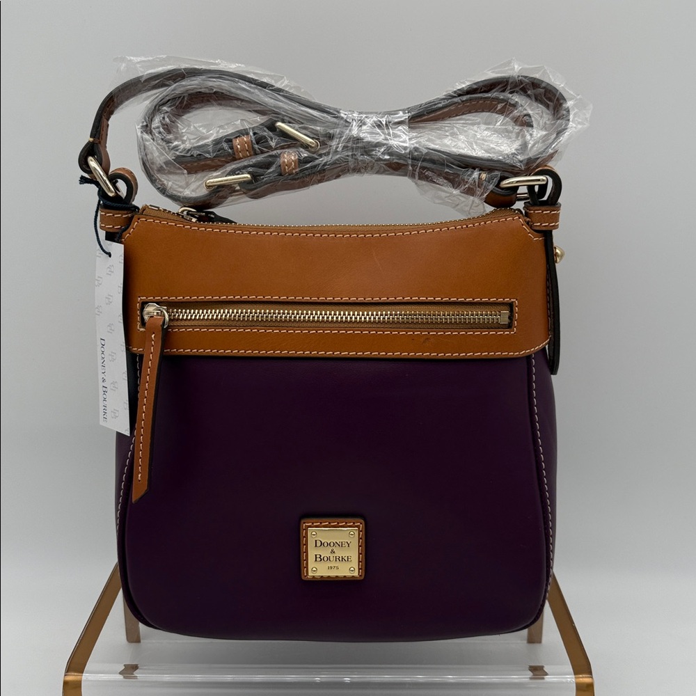 Dooney & Bourke Wexford Leather Crossbody 25 Plum Wine